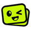 gifs.so mascot, a lime animation frame winking